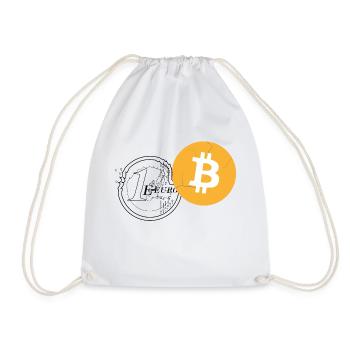 E-euro VS. Bitcoin - Turnbeutel - Weiß - Vorne
