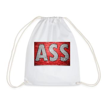 Lettrage Ass (en allemand Arsch) disant Graffiti - Sac de sport léger - blanc - Devant