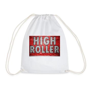 High Roller Brick Wall Graffiti - Drawstring Bag - white - Front