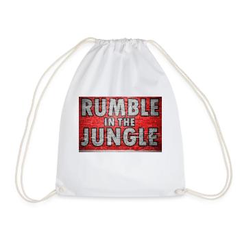 Rumble in the Jungle Brick Wall Graffiti - Drawstring Bag - white - Front