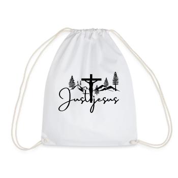 Just Jesus - Drawstring Bag - white - Front
