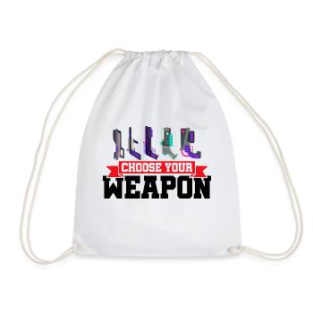 Choose Your Weapon Graphic Lasertag Player Laserga - Turnbeutel - Weiß - Vorne