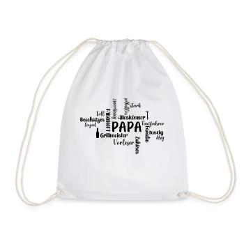 Papa Wortwolke - Turnbeutel - Weiß - Vorne