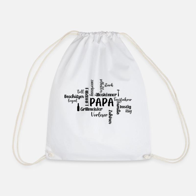 Papa Wortwolke - Turnbeutel - Weiß