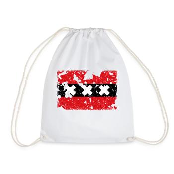 Amsterdam Vintage - Drawstring Bag - white - Front