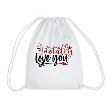 Je t’aime totalement - Sac de sport léger - blanc - Devant
