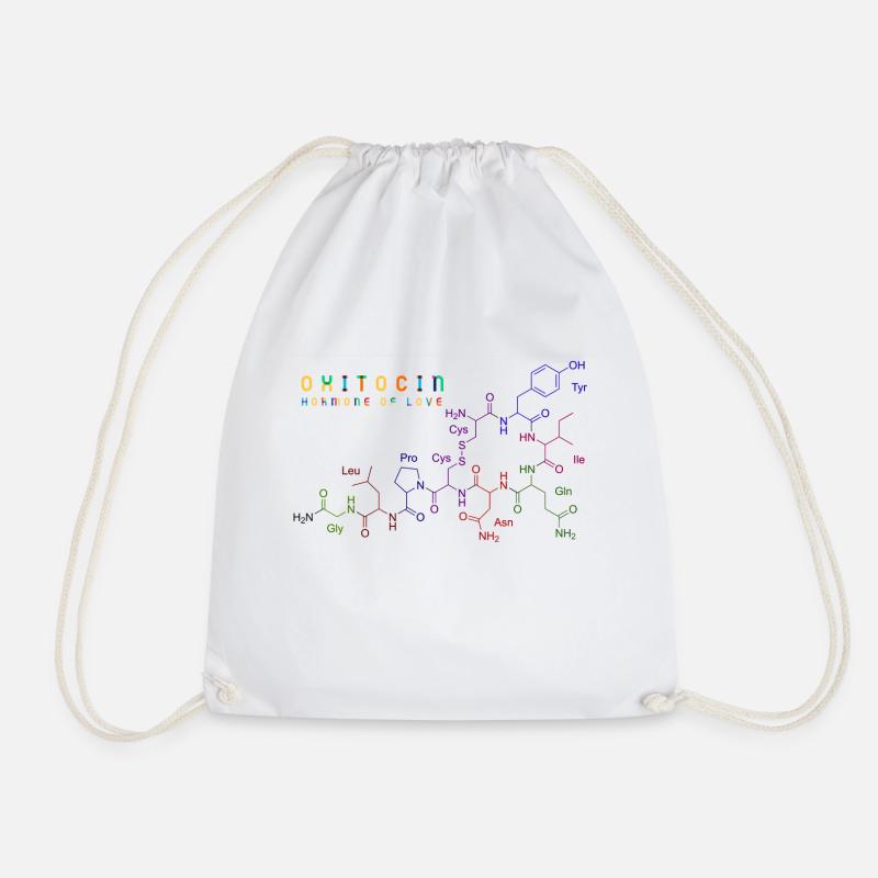 Oxytocin - Drawstring Bag - white