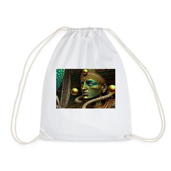 god by daniel costa - Drawstring Bag - white - Front