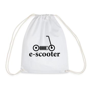 E-Scooter E-Roller Scooter - Drawstring Bag - white - Front