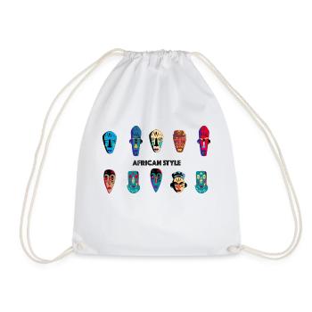 Africa - Drawstring Bag - white - Front