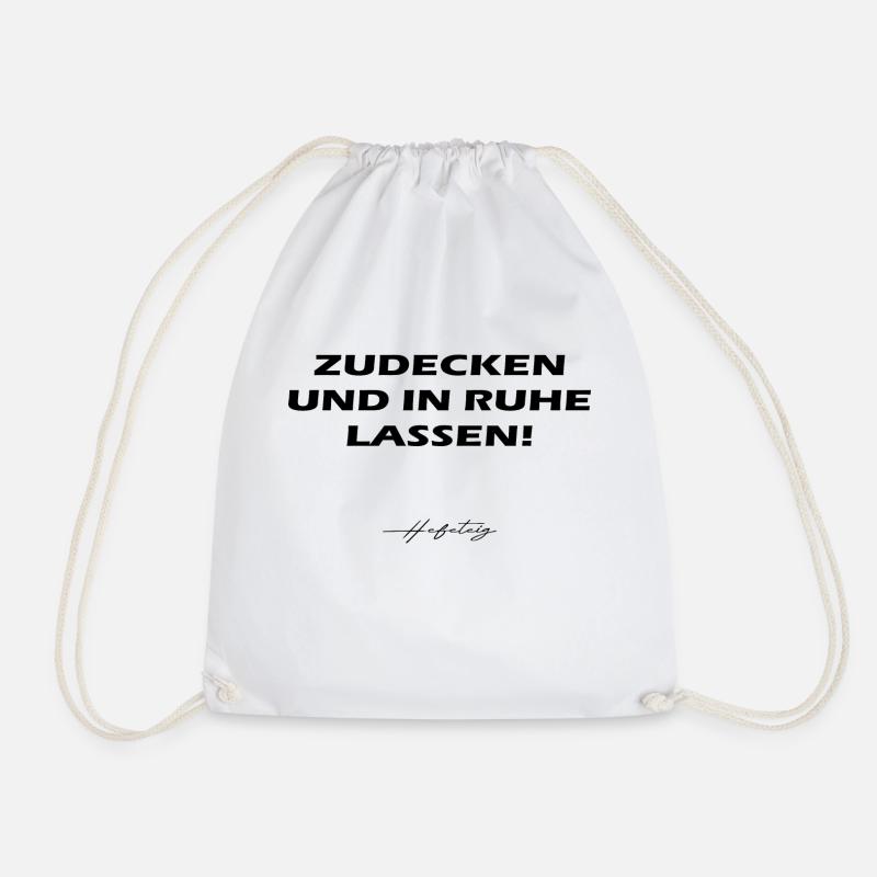Hefeteig Spruch black - Turnbeutel - Weiß