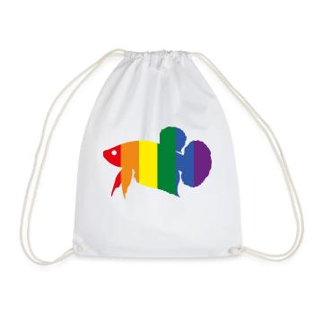 Rainbow Betta - LGBTQ Kampffisch Betta Fish Pride - Turnbeutel - Weiß - Vorne