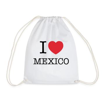 I Love mexico | I Love MX | I Heart mexico - Drawstring Bag - white - Front