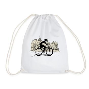 Cycliste - Sac de sport léger - blanc - Devant