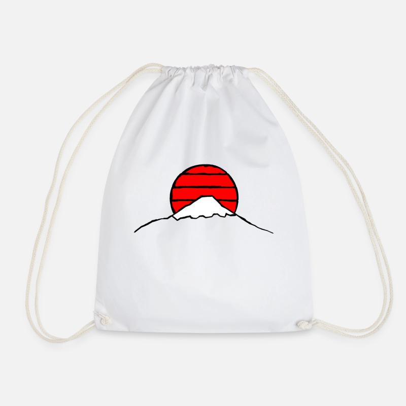 Fuji HiNoMaru - Drawstring Bag - white