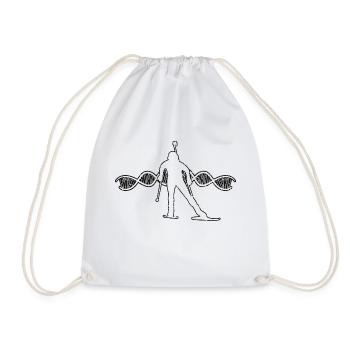 Biathlon Gift Skier Biathlete Winter Sports - Drawstring Bag - white - Front