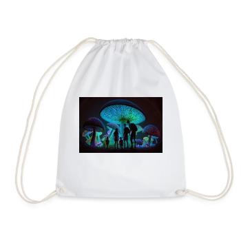 Mushrooms city - Drawstring Bag - white - Front