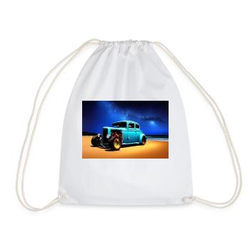 Hot Rod at night - Drawstring Bag - white - Front