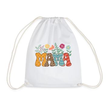 Mother's Day Vintage Mama/Mom 5 - Drawstring Bag - white - Front