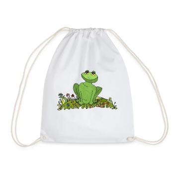 Frosch - Turnbeutel - Weiß - Vorne