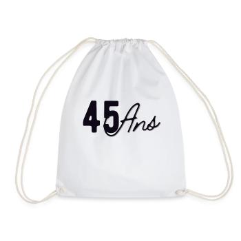 45 Ans - Sac de sport léger - blanc - Devant