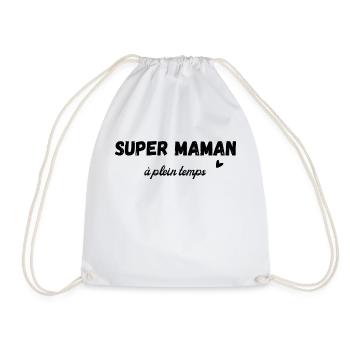 Super maman à temps plein - Sac de sport léger - blanc - Devant