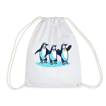 Penguins celebrate - Drawstring Bag - white - Front