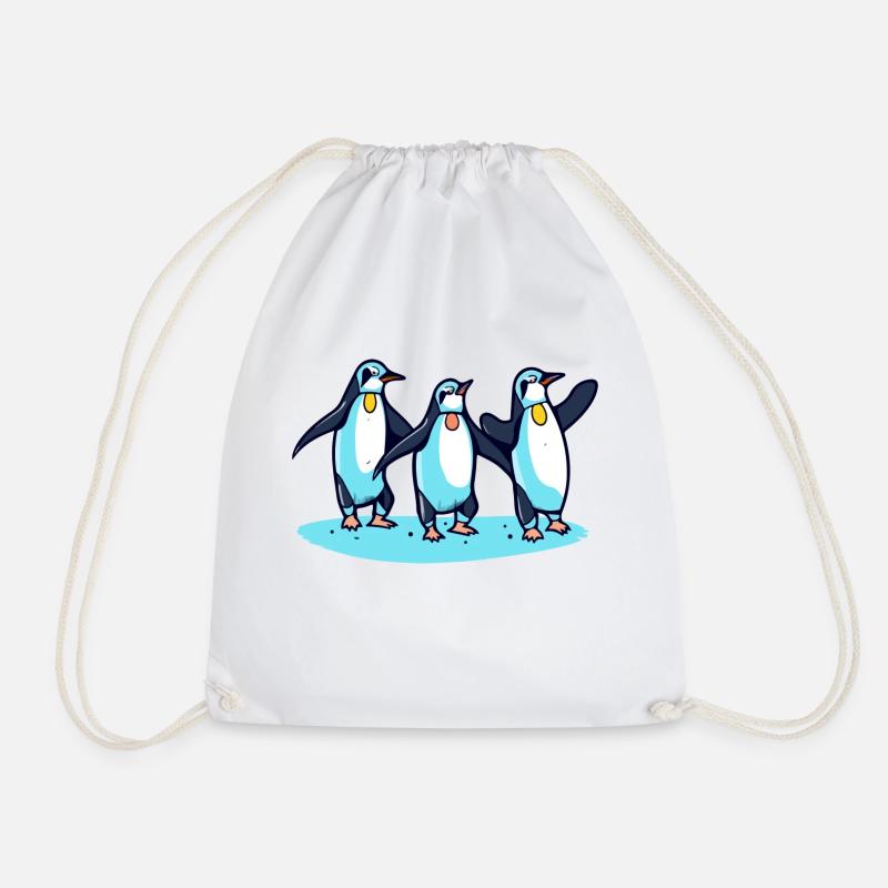 Pinguine feiern - Turnbeutel - Weiß