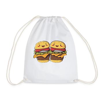 Hamburger Buddies - Drawstring Bag - white - Front