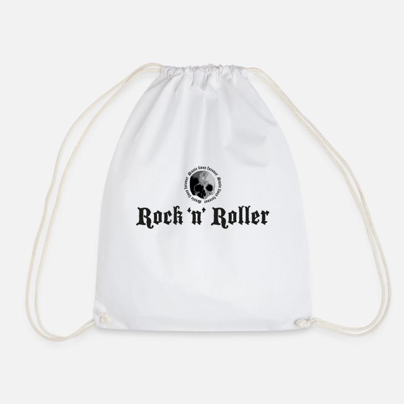 Music Lives Forever - Drawstring Bag - white