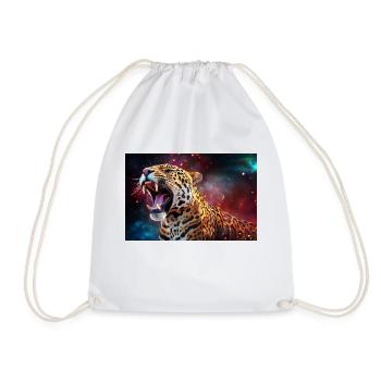 Wild Jaguar - Drawstring Bag - white - Front