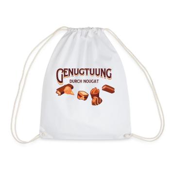 Genugtuung durch Nougat - Turnbeutel - Weiß - Vorne