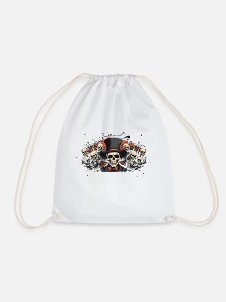 Skeletons - Drawstring Bag - white