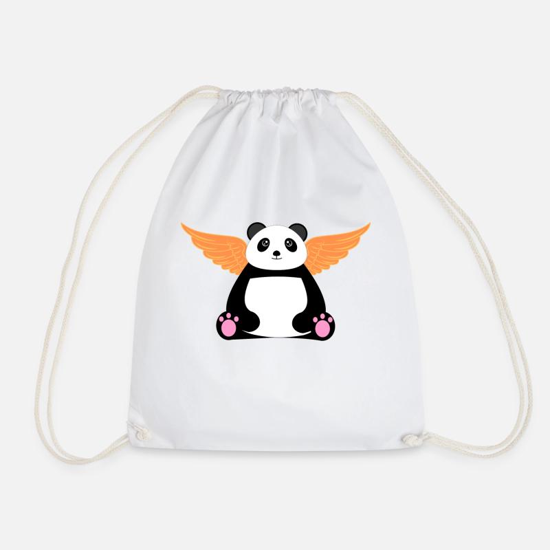 Geflügelter Panda - Turnbeutel - Weiß