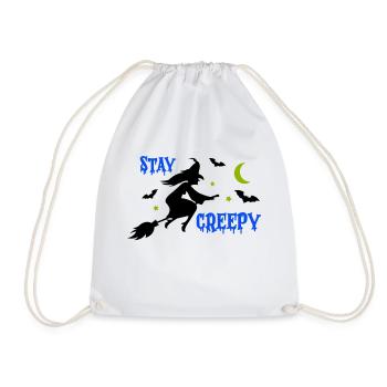 Restez Creepy Witch 1 - Sac de sport léger - blanc - Devant