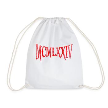 MCMLXXIII 1974 50th Birthday B-Day Birthday Gift - Drawstring Bag - white - Front