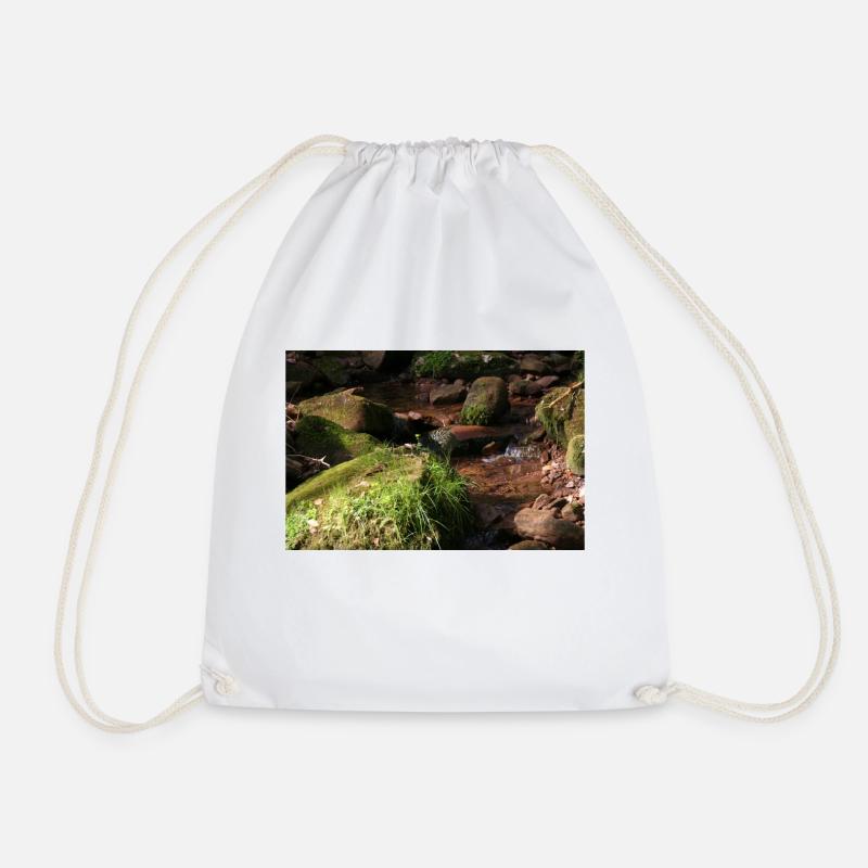 Black Forest Bächle - Drawstring Bag - white