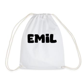 Name - Emil - Drawstring Bag - white - Front