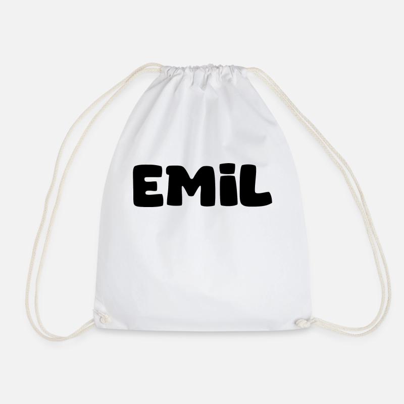 Name - Emil - Turnbeutel - Weiß