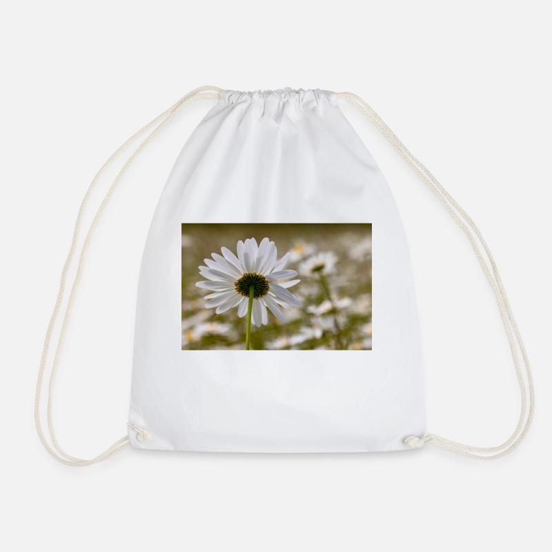 Marguerite - Drawstring Bag - white