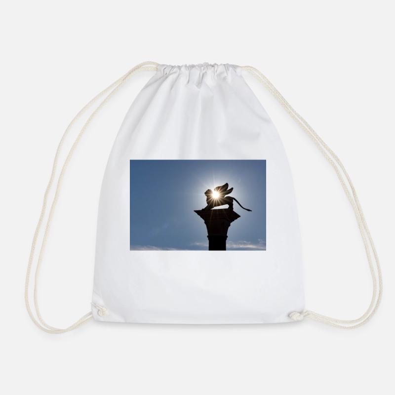 Venetian Lion - Drawstring Bag - white