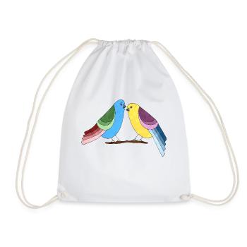 Oiseaux - Sac de sport léger - blanc - Devant