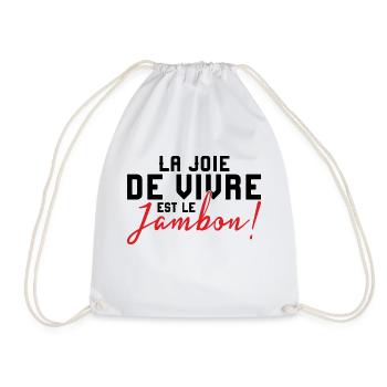 La Joie de Vivre Est Le Jambon! - Sac de sport léger - blanc - Devant