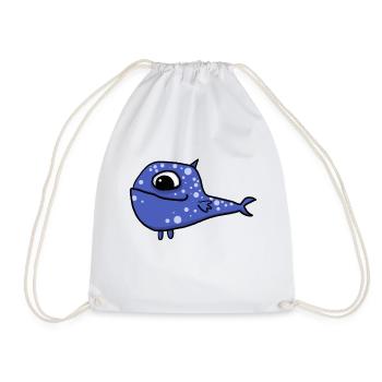 poisson bleu - Sac de sport léger - blanc - Devant