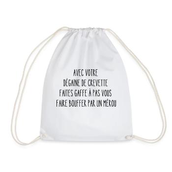 dégaine de crevette - Sac de sport léger - blanc - Devant