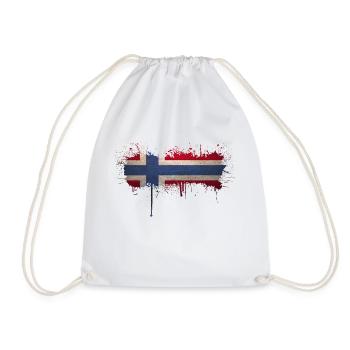 Norway Norway Flag Scandinavia Norden Tor Viking - Drawstring Bag - white - Front