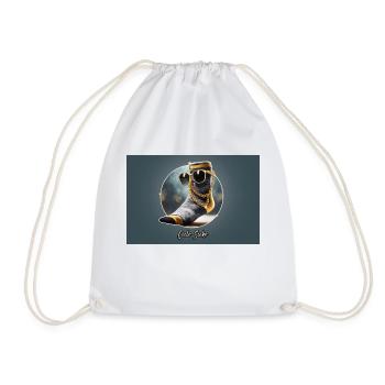 Pun ambiguous german expression – Coole Socke - Drawstring Bag - white - Front
