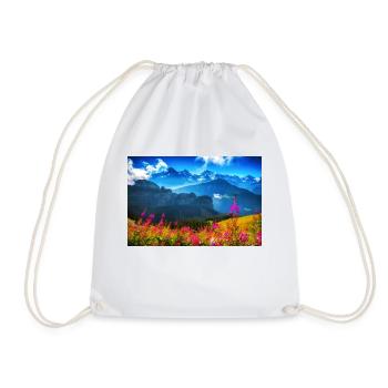 SUMMER ALPS - Drawstring Bag - white - Front