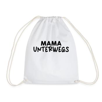 Mama unterwegs allyear - Turnbeutel - Weiß - Vorne