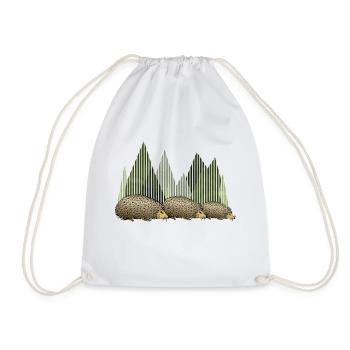Hedgehogs - Drawstring Bag - white - Front